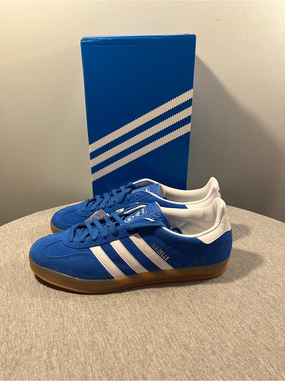 Adidas Originals Gazelle Indoor "Blue Bird" White Gum Men's Shoe Size 11 JI2061 - Picture 4 of 12